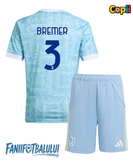 Juventus Gleison Bremer #3 Echipament de Fotbal Replică 2025-26 Copii Deplasare (+ Șorturi)